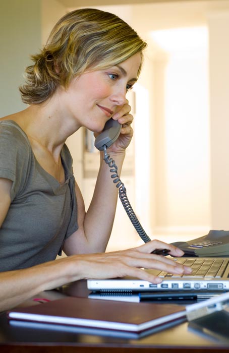 Woman on phone